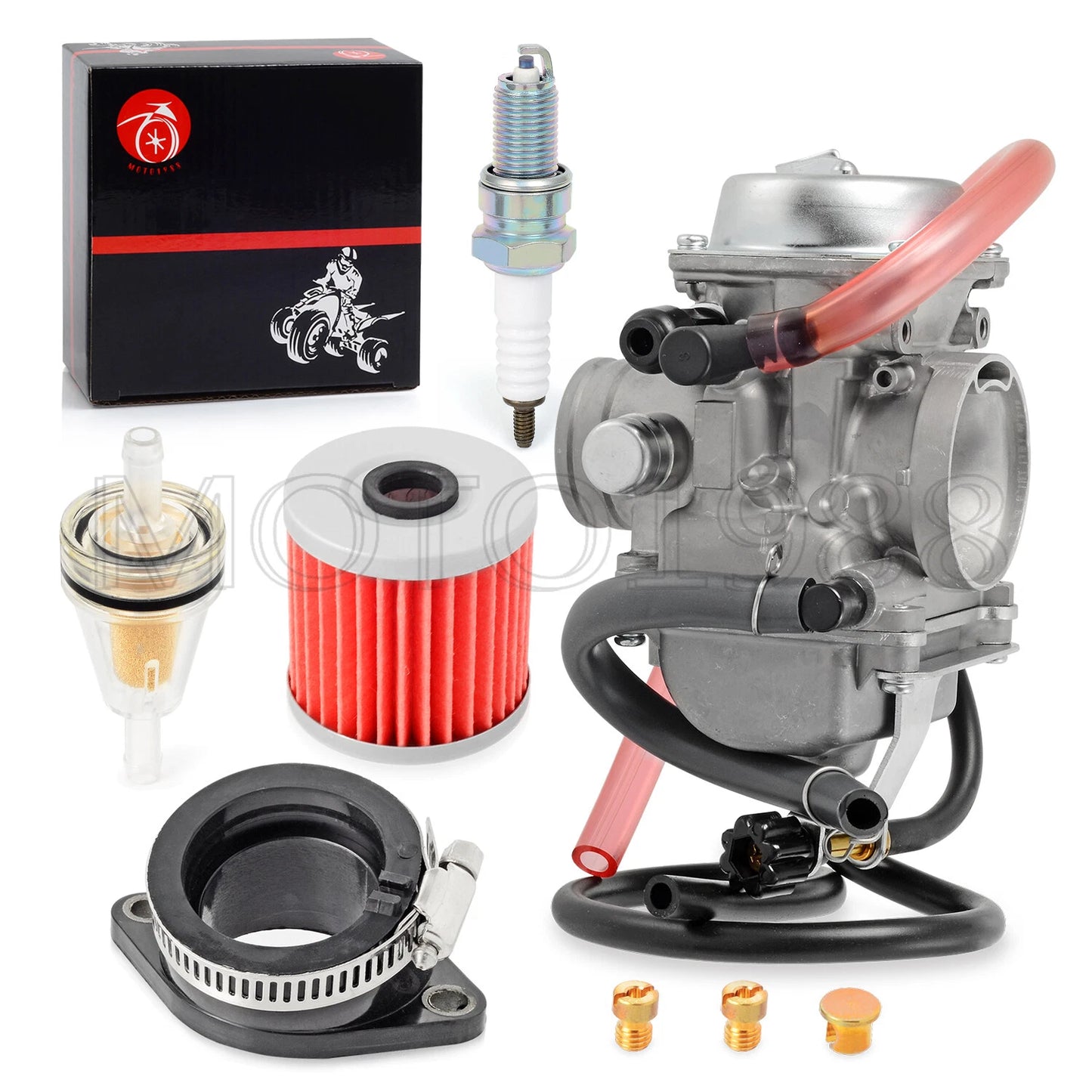 Carburetor & Intake Boot for Kawasaki Bayou 300 KLF300 (1996-2005)