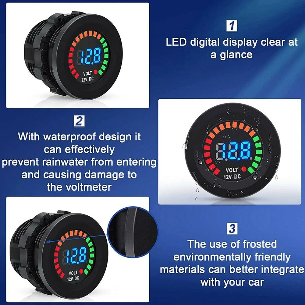 High Quality Ship Voltmeter Battery Fuel Gauge 5-15V for Marine Use