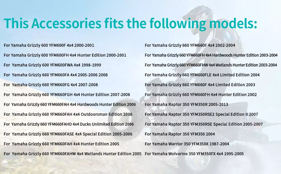 Air Filter & Cage Guide Kit for Yamaha Warrior 350 YFM350X (1987-2004)