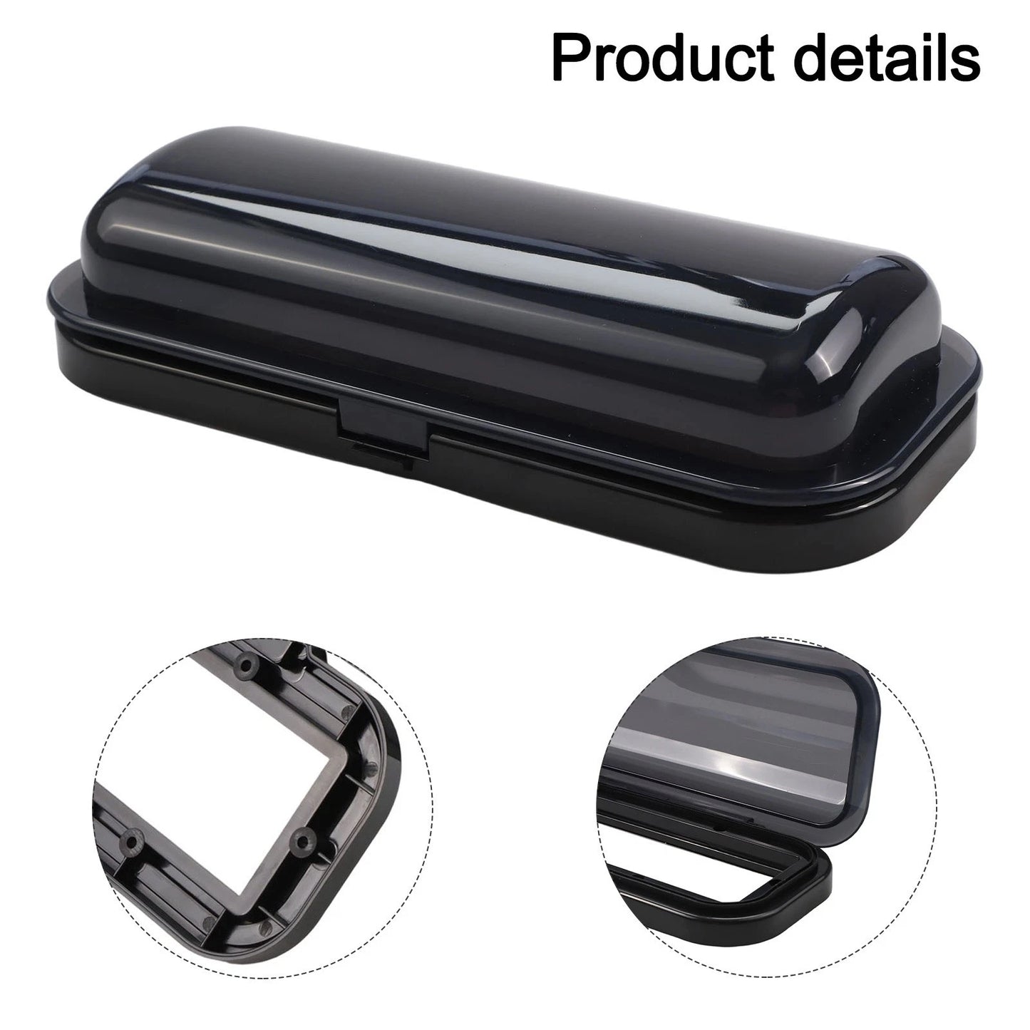 Waterproof Marine Stereo Cover for Boat Radio, ABS Build, Flip-Up Spring