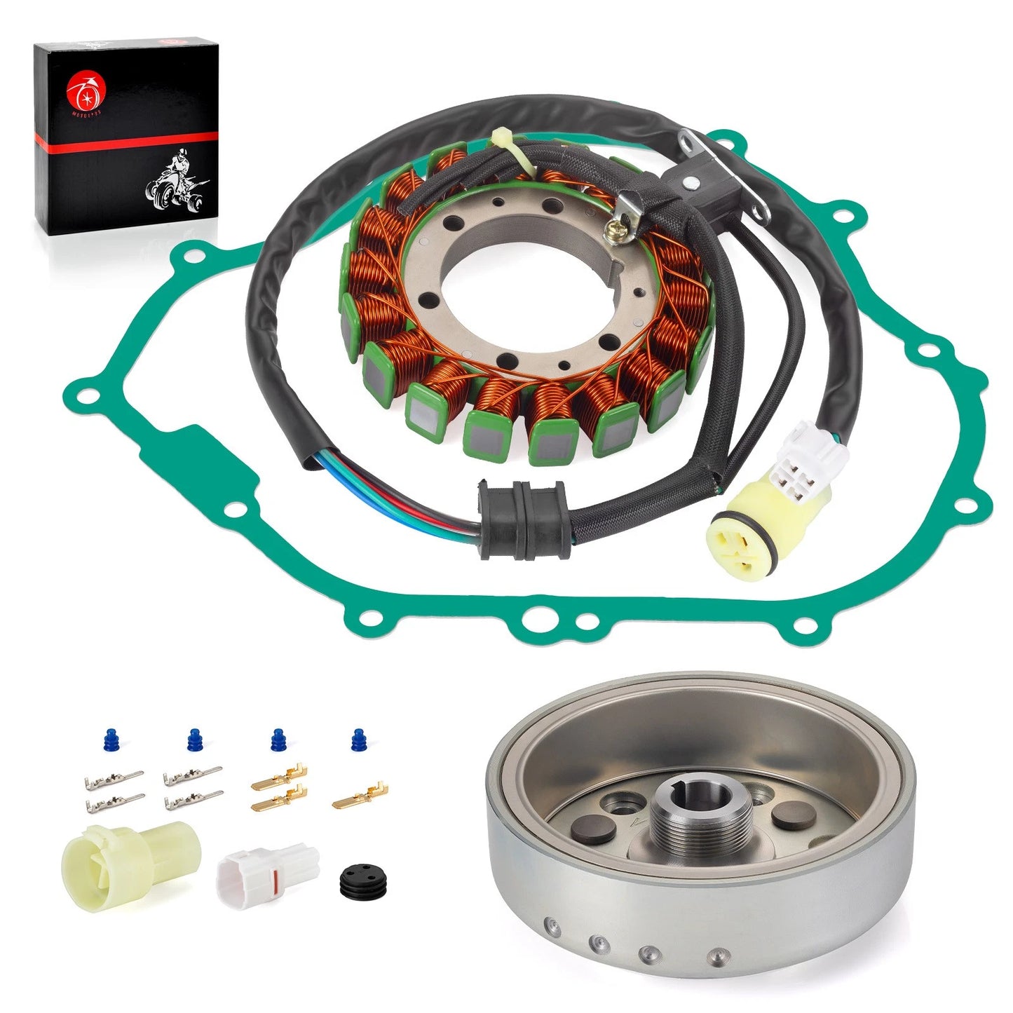 Stator + Flywheel Rotor + Gasket for Yamaha Bruin/Wolverine/Grizzly 350