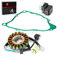 Stator & Starter Relay Solenoid w/ Gasket for Yamaha Bear Tracker 250 YFM250X