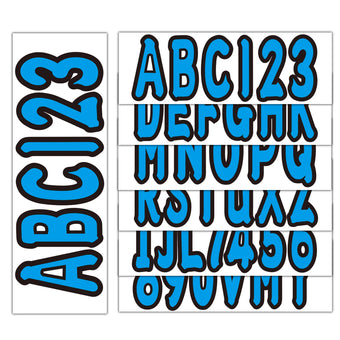compare product Boat Registration Decals A-Z/0-9 Blue Set
