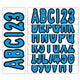 Boat Registration Decals A-Z/0-9 Blue Set