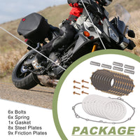 Clutch Friction Steel Plates Kit Gasket for Yamaha FZ09/FJ09 2014-2017