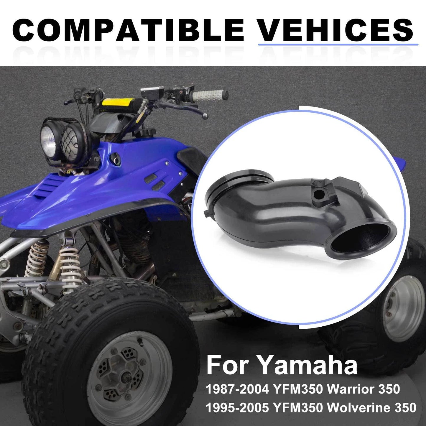 Air Filter Intake Boot for Yamaha Warrior 350 YFM350 (1987-2004)