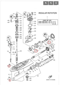 Lower Gearcase Propeller Shaft Oil Seal Kit for Yamaha