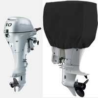 Black Waterproof High Density Outboard Engine Cover for 100-150HP Motors
