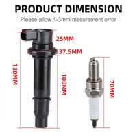 Ignition Coil & Plug w/Spark Plug for Yamaha YZF-R1/R6, FZ1/FZS1, Vmax 1700