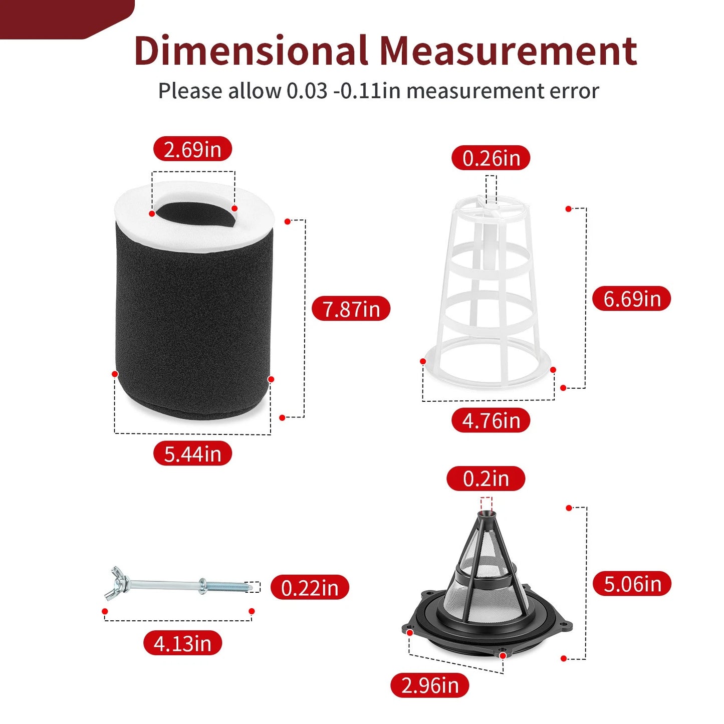 Air Filter & Holder Cage Guide Bolt for Yamaha YFZ450 (2004-2009, 2012-2013, 2017)
