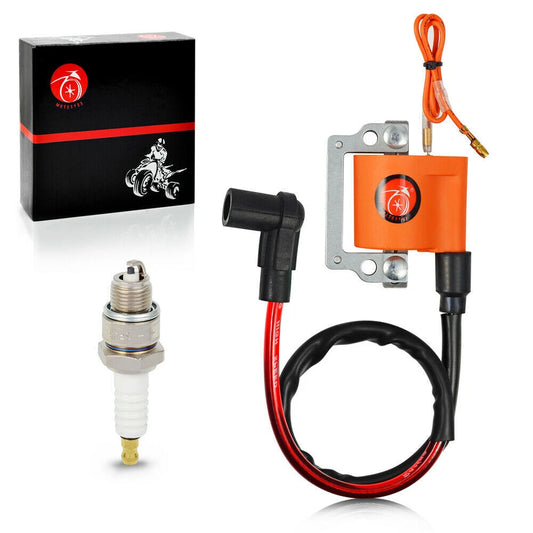 Ignition Coil & Spark Plug for Yamaha G1 Gas Golf Cart 1979-1989