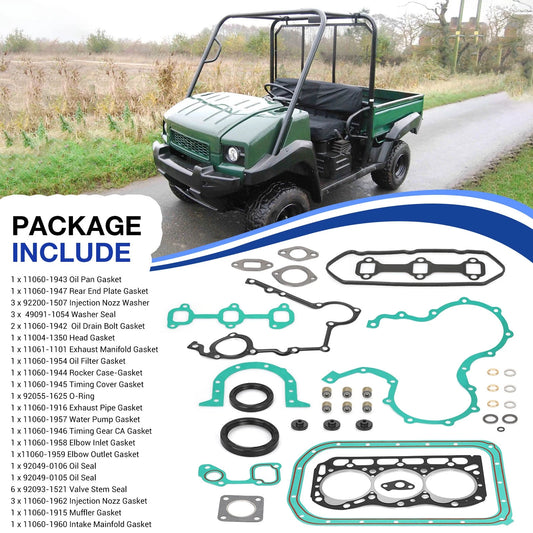 Top End Gasket Rebuild Kit for Kawasaki Mule 3010 Diesel 4x4 (2003-2008)