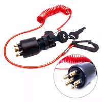 Ignition Switch Key w/ Lanyard for Johnson OMC BRP Evinrude 1996-Up