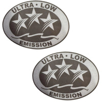 Ultra Low Emission Outboard Graphic Sticker for California DOT - Light Gray X2