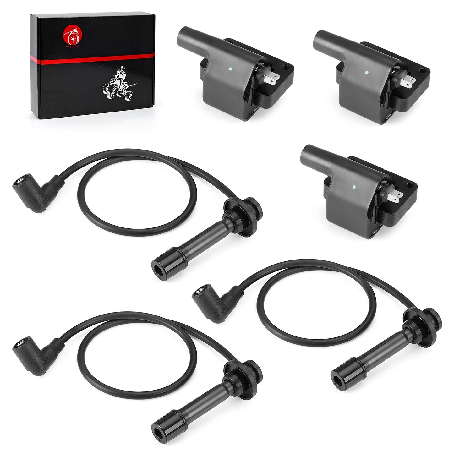 Ignition Coil & Spark Plug Cap Wire for Kawasaki Mule PRO-FXT 2022-2023