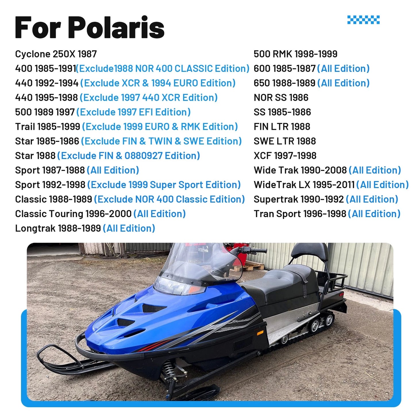 Carburetor Mounting Flange 2pcs/set for Polaris Sport 1987-1999