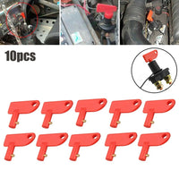 Plastic Key 10PCS for Battery Isolator Switches - Auto/Marine/Boat/Truck