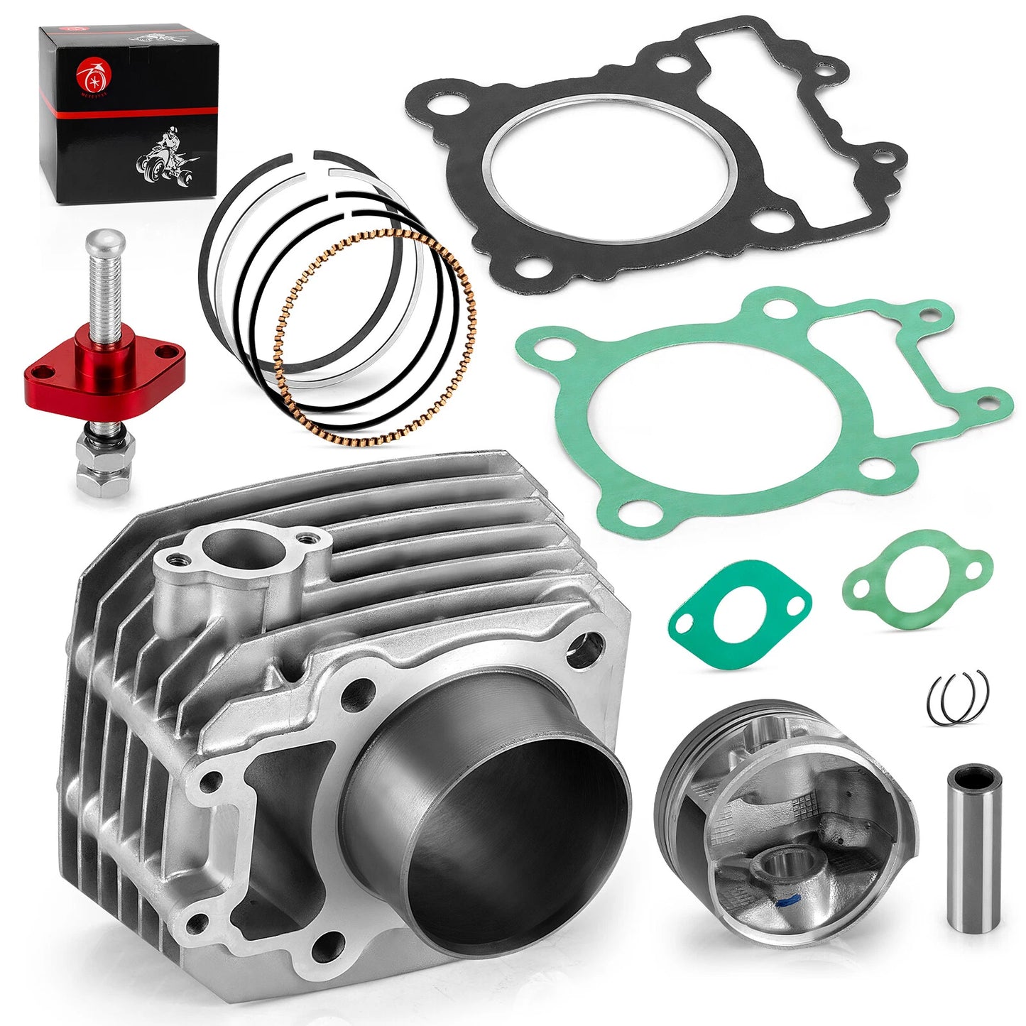 Kawasaki Bayou Cylinder Jug Top End Rebuild Gasket Piston Ring Set