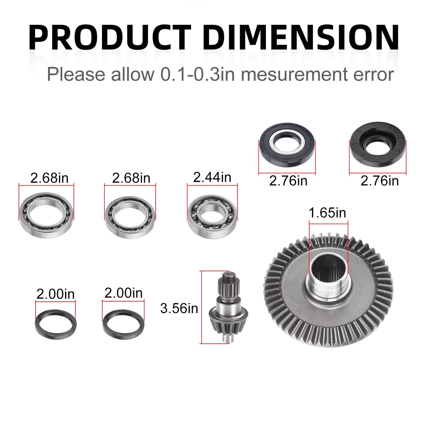 Rear Differential Rebuild Gears for Honda Recon 250 TRX250/TE/TM/TRX250X