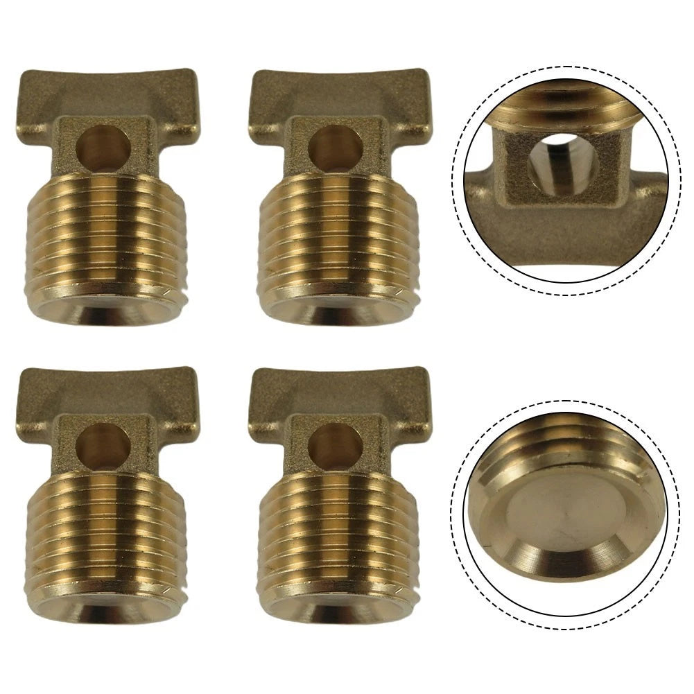 12 Inch Brass Boat Drain Stopper Set of Four for Standard 12 NPT Threads