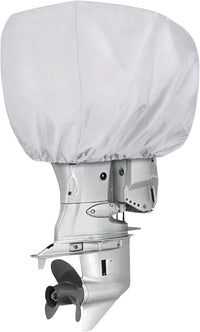 Silver Waterproof High Density Outboard Engine Cover for 30-60HP Motors