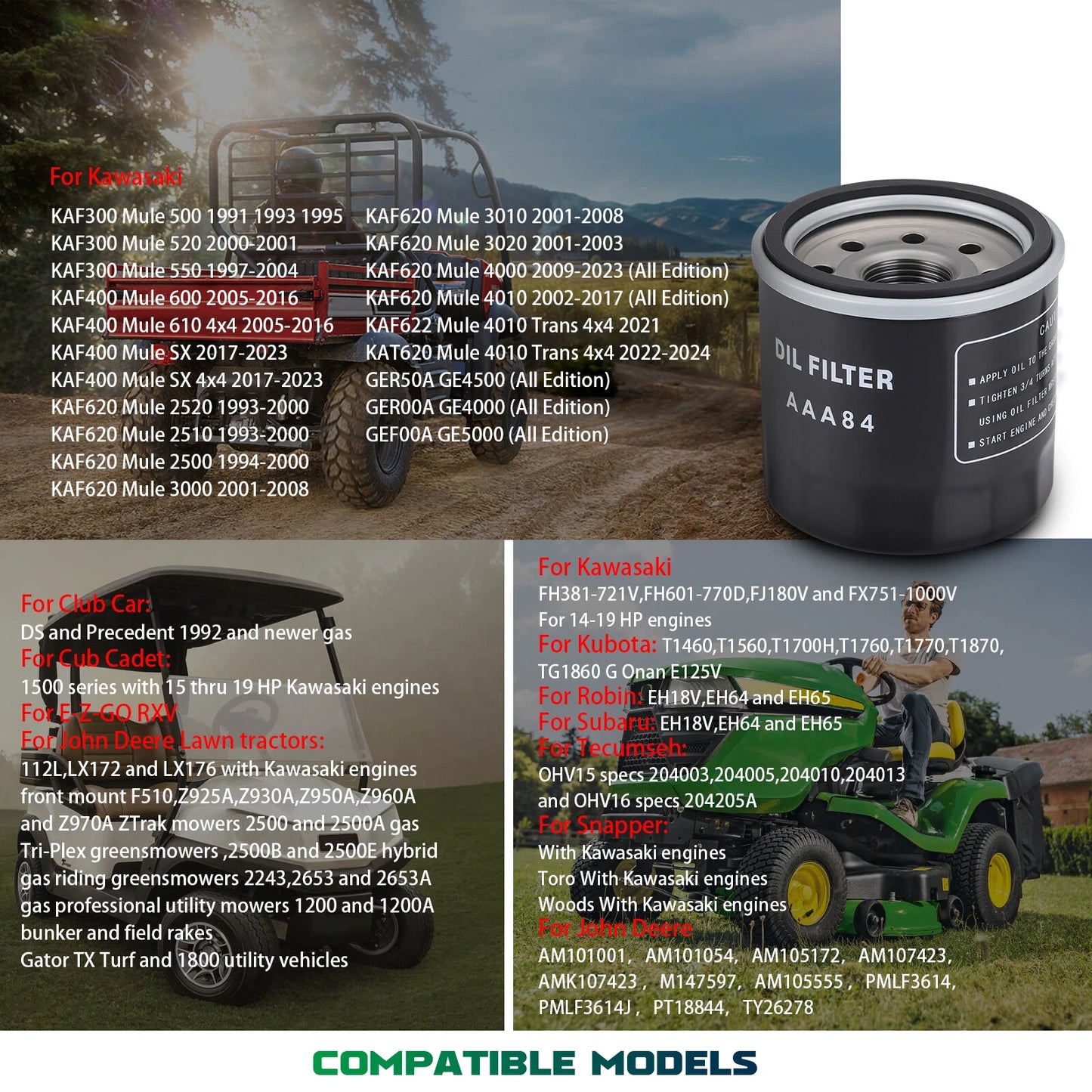 Oil Filter Wrench Tool for Kawasaki Mule 4010 KAT620 (22-24")