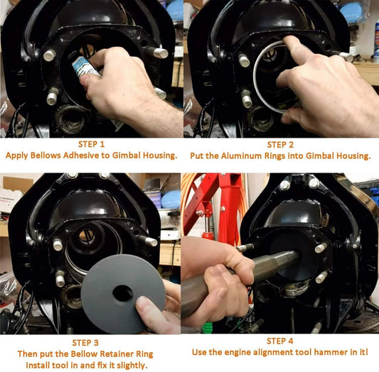 Bellow Retainer Ring Install Driver Tool for Mercruiser Alpha 1 Gen 2