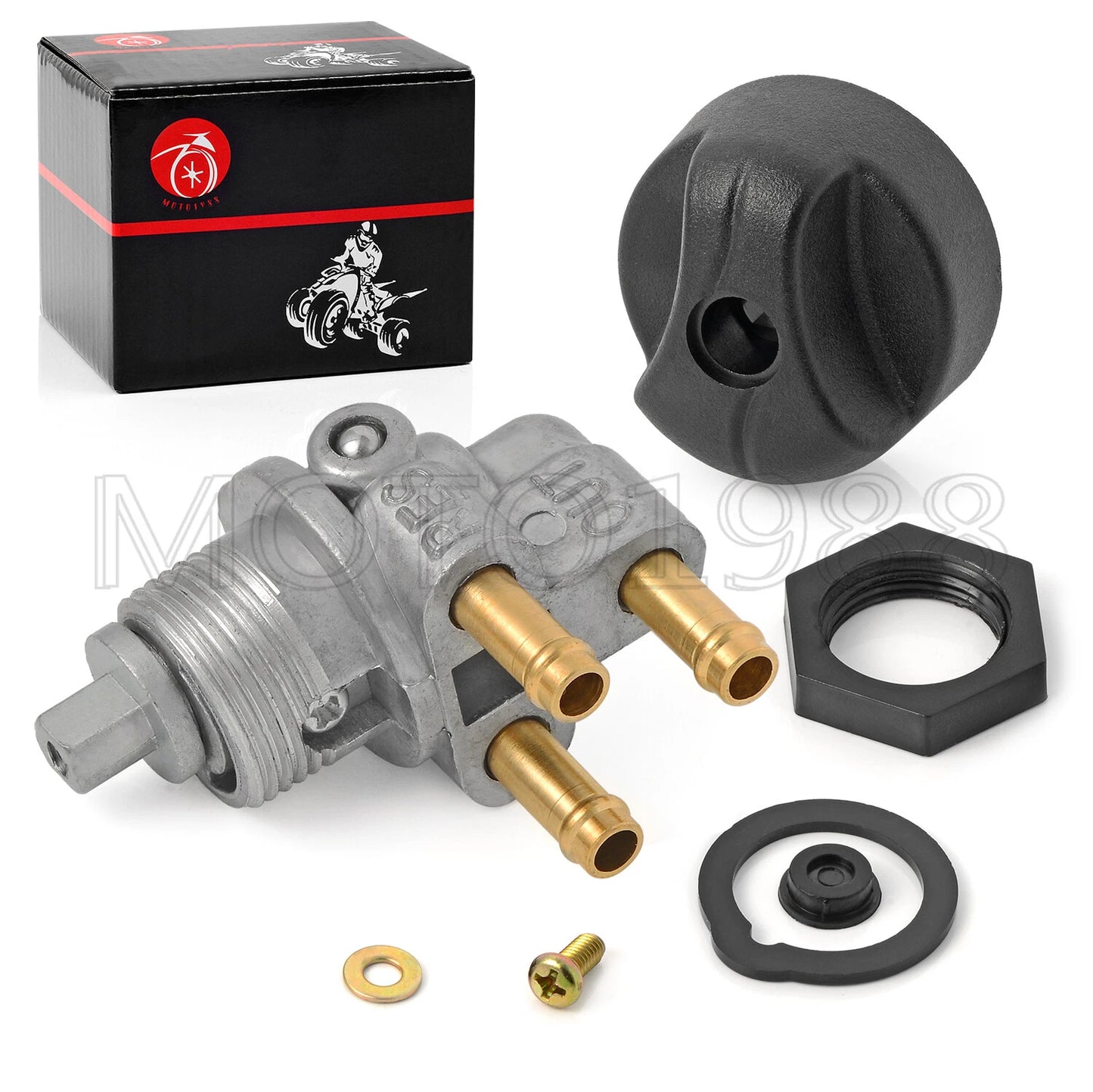 Fuel Valve Petcock 3-Way & Knob Nut for Sea-Doo Challenger 1996-2001 Jet Boat