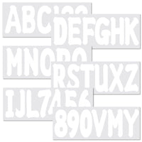 Custom Boat Registration Numbers Decal Sticker Set A-Z & 0-9 White