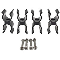 Double Tube Pole Clip Holder for Boat Tops 4pcs Fits 7/8"-1" Diameter