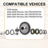 Rear Diff. Ring Pinion Gear Bearing Kit for Honda TRX350 Rancher 2000-2006