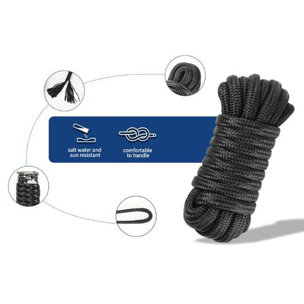 Boat Dock Lines Easy to Operate for Docking/Mooring, High Strength Nylon