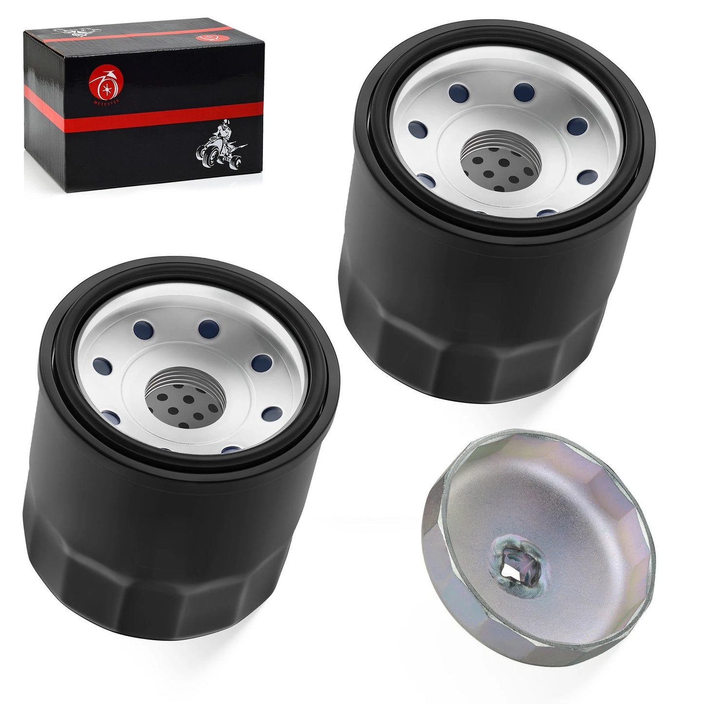 Oil Filter Kit w/ Wrench for Yamaha Rhino YXR450/YXR660/YXR700 2004-2013