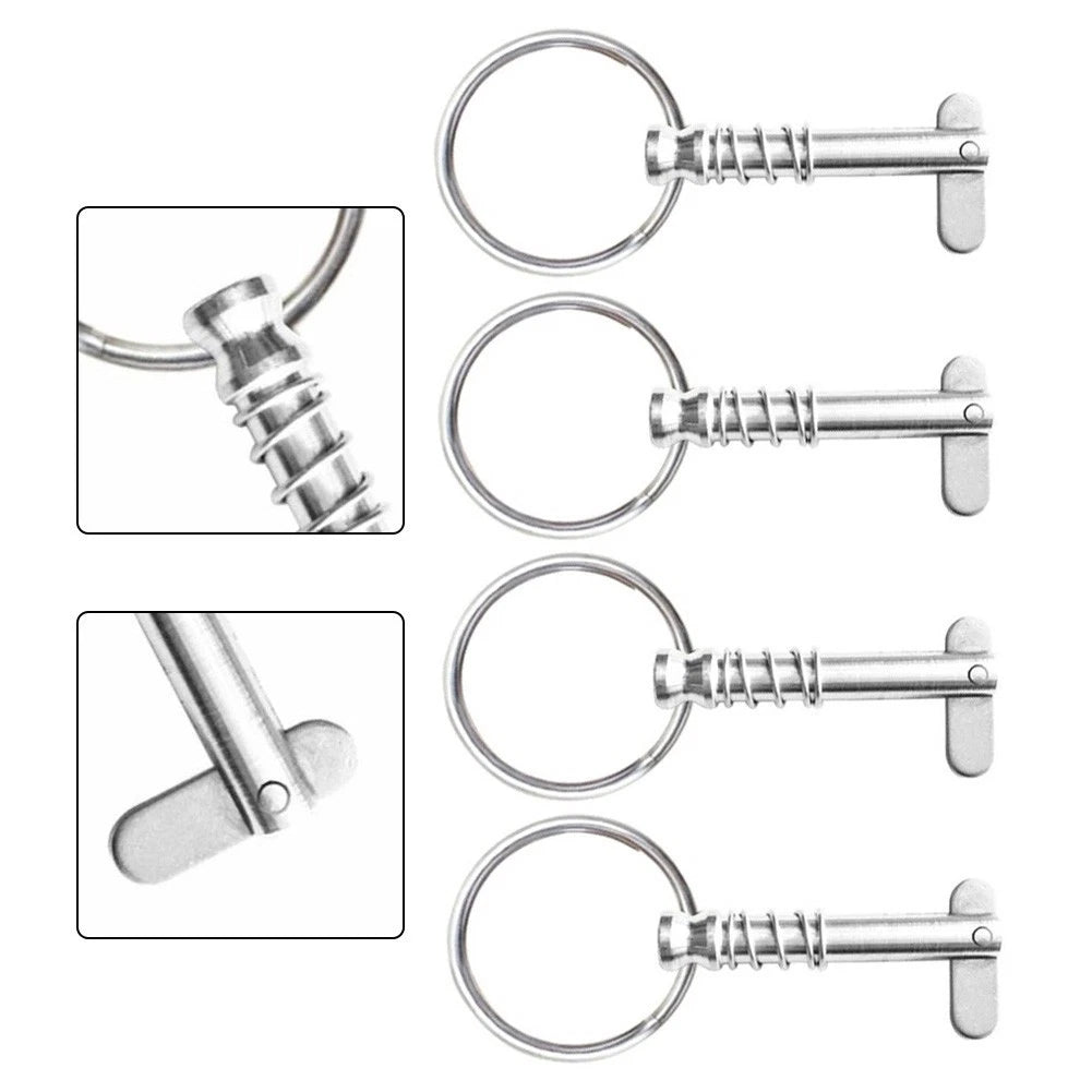 Spring Pins with Pull Rings for Practical Boat Awning Design