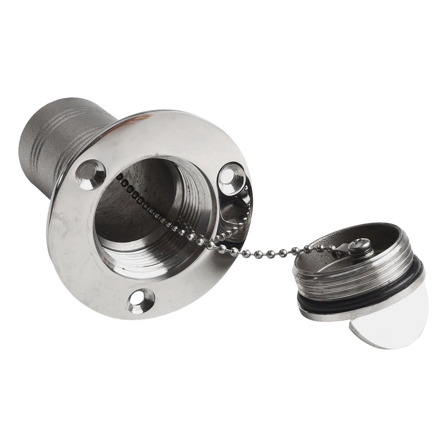 Polished Keyless Fuel Tank Cap in Stainless Steel for Boats 12 Inches