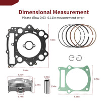 100mm Forged Piston Gasket Top End Kit for Yamaha Rhino 660 (2004-2007)