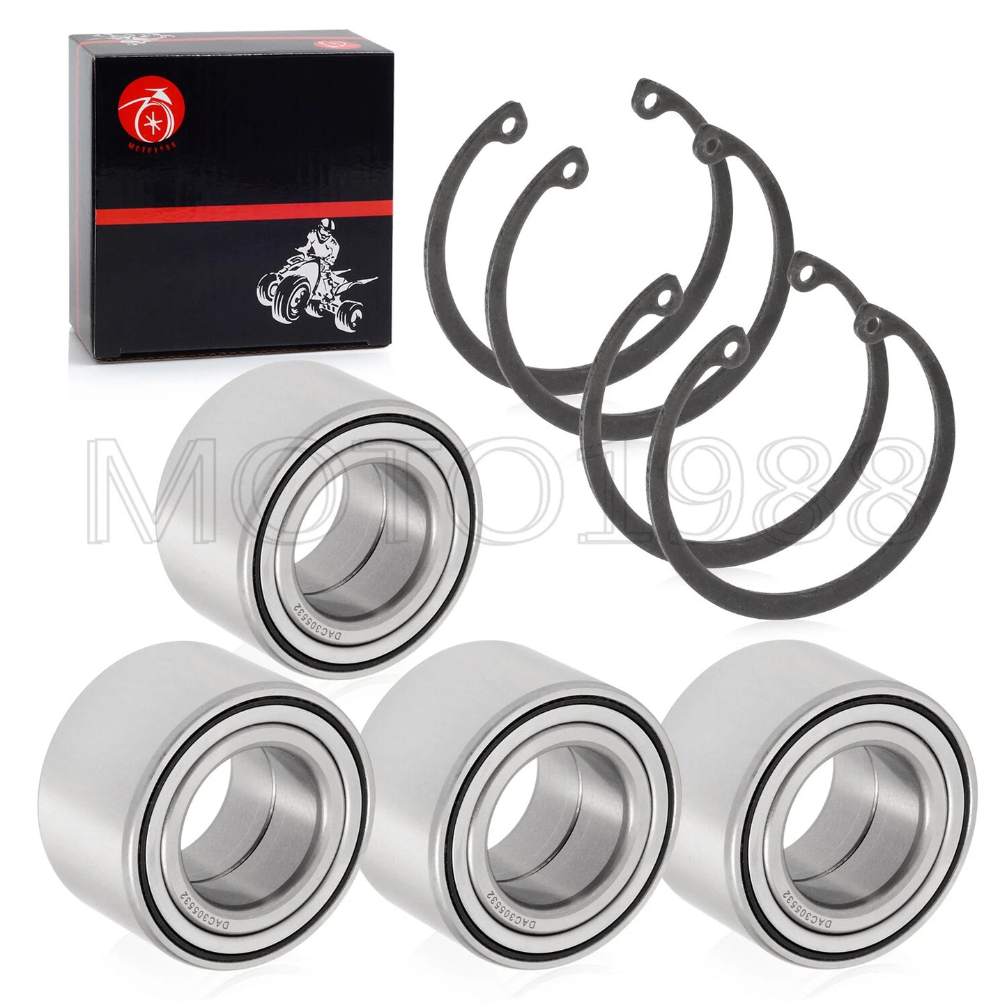 4PCS Front/Rear Wheel Bearing Kit for Yamaha Grizzly 550/660/700