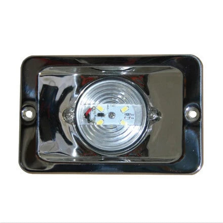 12V LED Rectangular Light Polished Stainless Cockpit 6 LEDs
