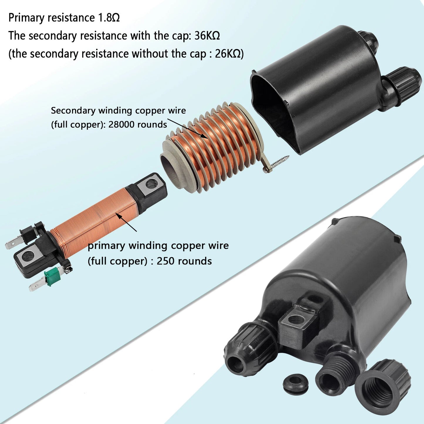 Ignition Coil & Spark Plug Cap for HONDA Shadow ACE/Aero/Spirit 750