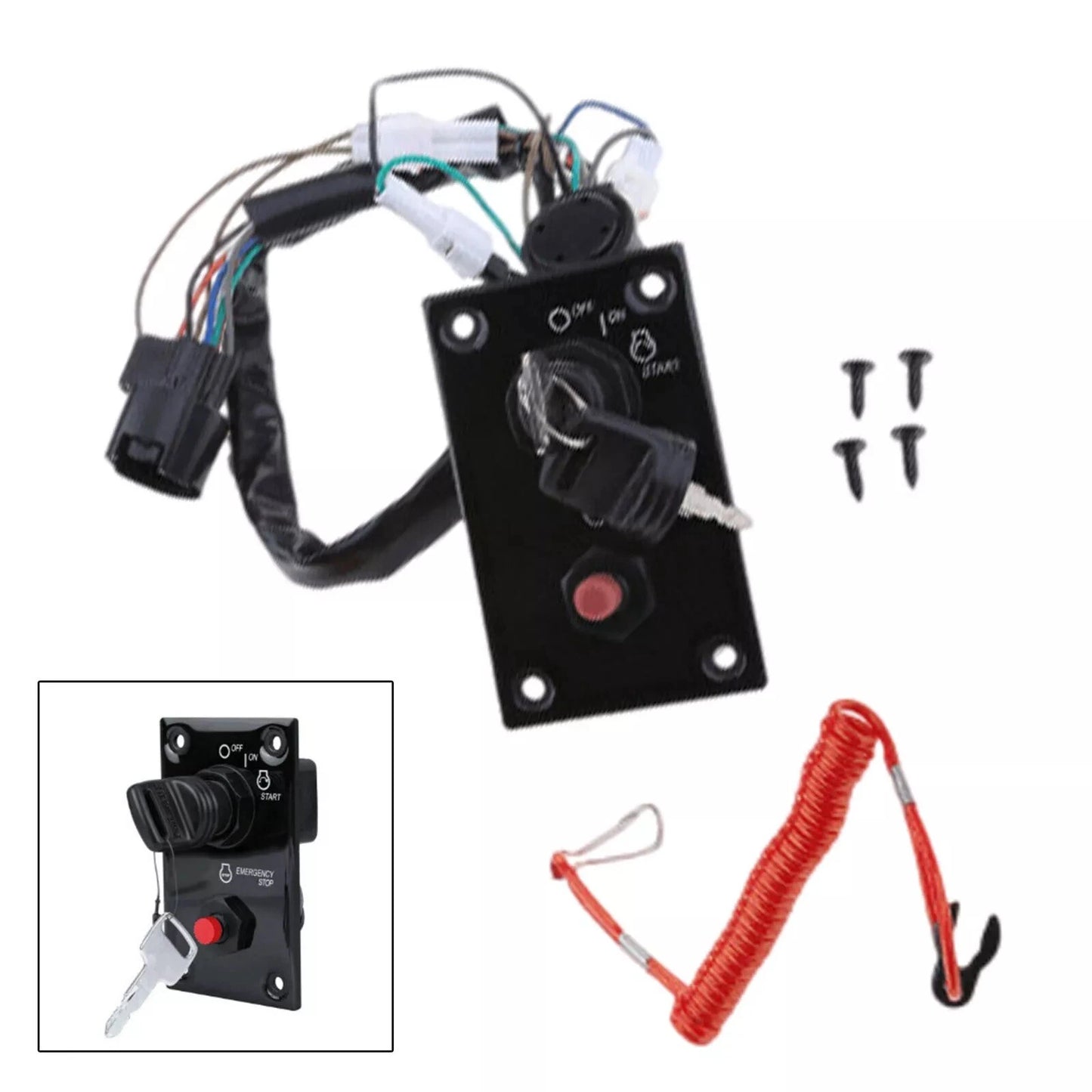 Ignition Key Switch Panel Assembly for Suzuki Outboard Models 40-60HP