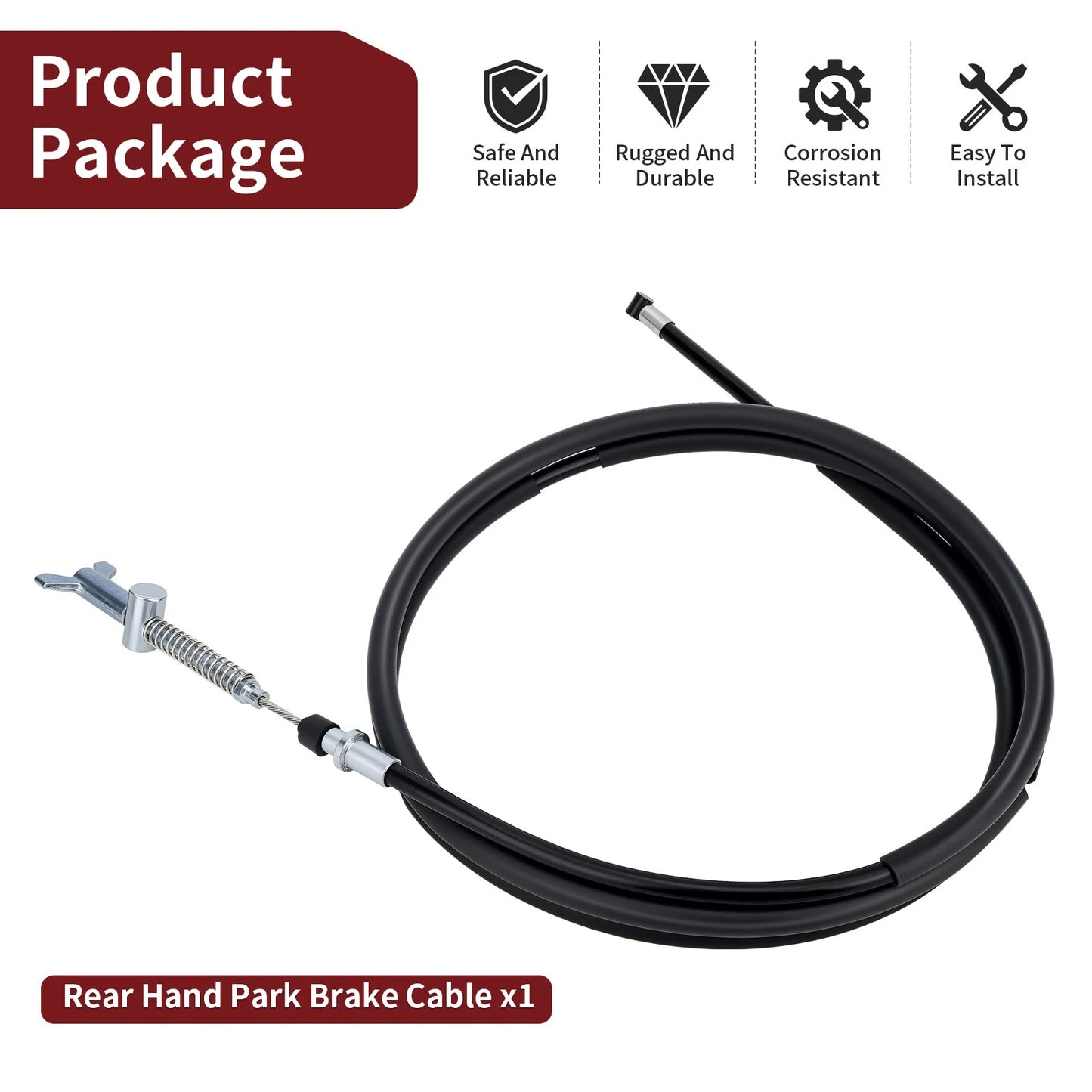 Rear Hand Park Brake Cable for Yamaha Grizzly 350/450 (2007-2014)