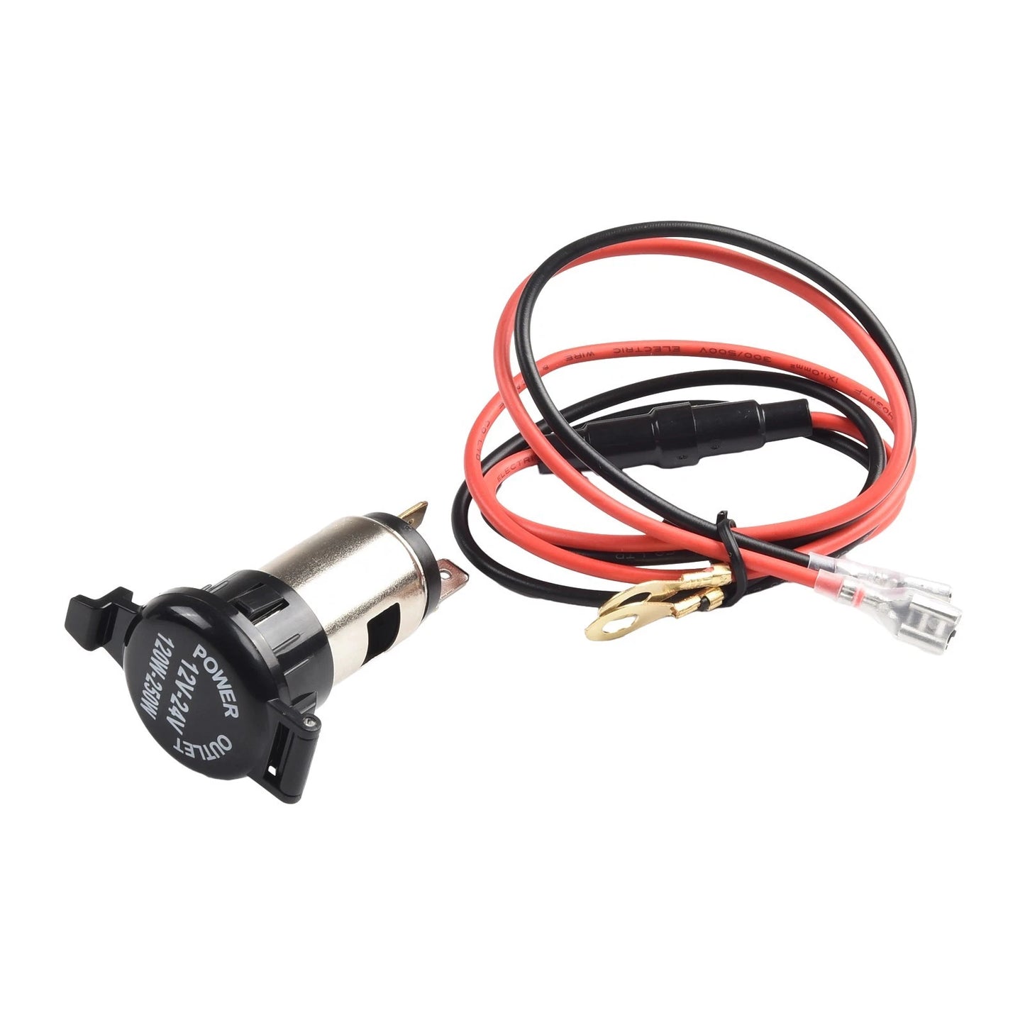 12V Power Socket with Connector for Car/Boat/Tractor Accessories