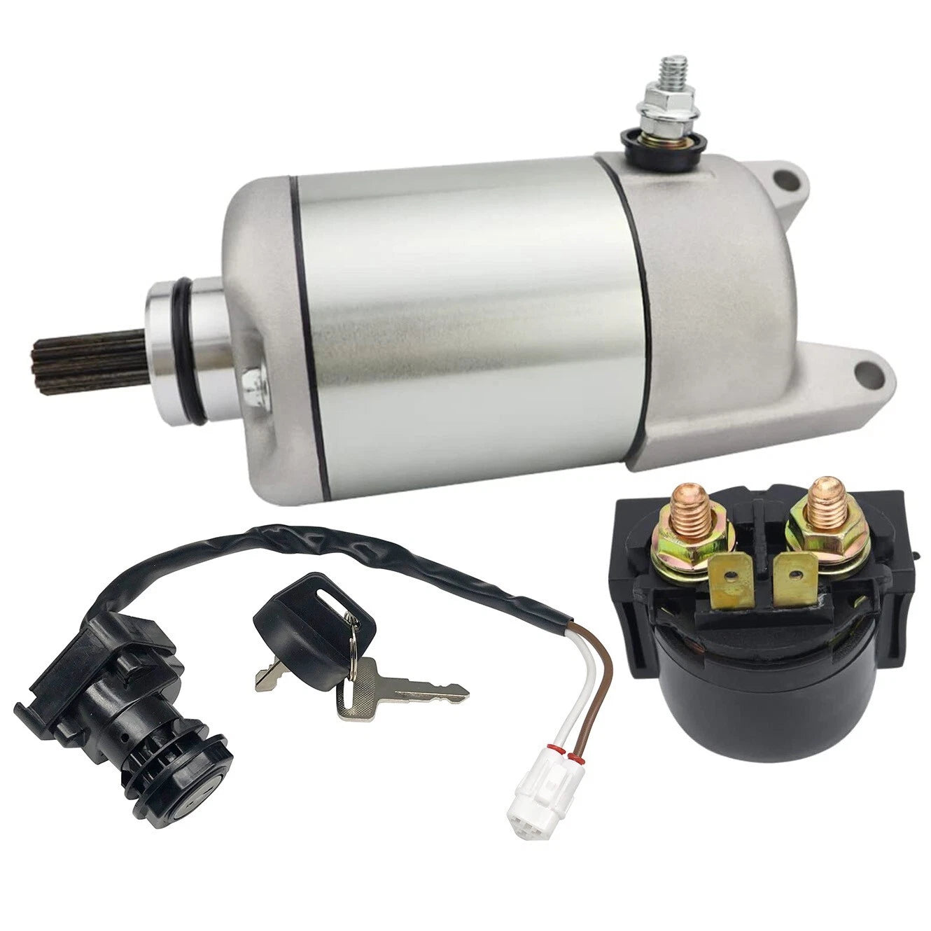 Starter for Kawasaki KVF400 (1999-2002) with Relay & Ignition Switch