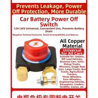 Battery Disconnect Switch Copper 12V/24V for Car/RV/Marine/Boats
