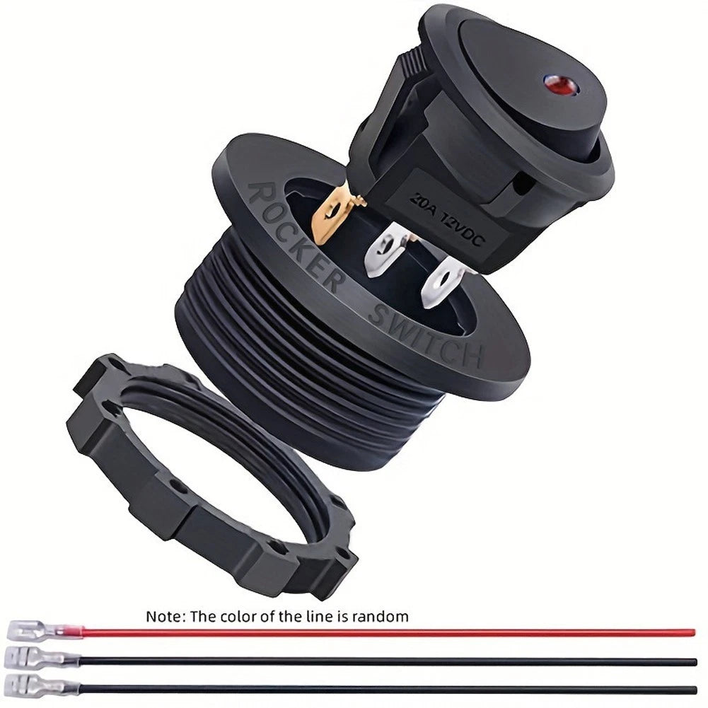 Toggle Switches 12V 20A with LED for Boat/Car Electrical Systems