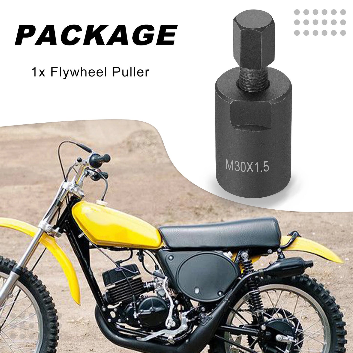 RH Female 30mmx1.5 Flywheel Puller Tool for Kawasaki Bayou 300 KLF300 1986-2004