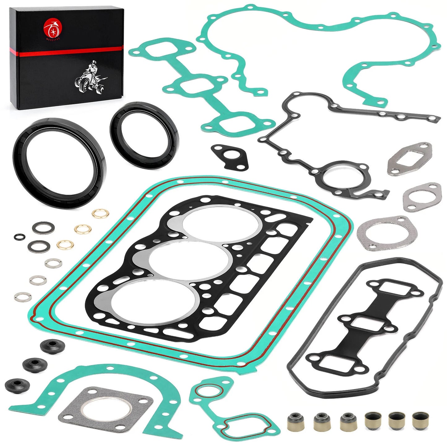 Engine Top End Gasket Rebuild Kit for Kawasaki Mule 2510/3010/4010 Diesel