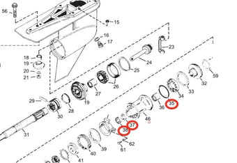 compare product Lower Gearcase Propeller Shaft Oil Seal for Mercruiser
