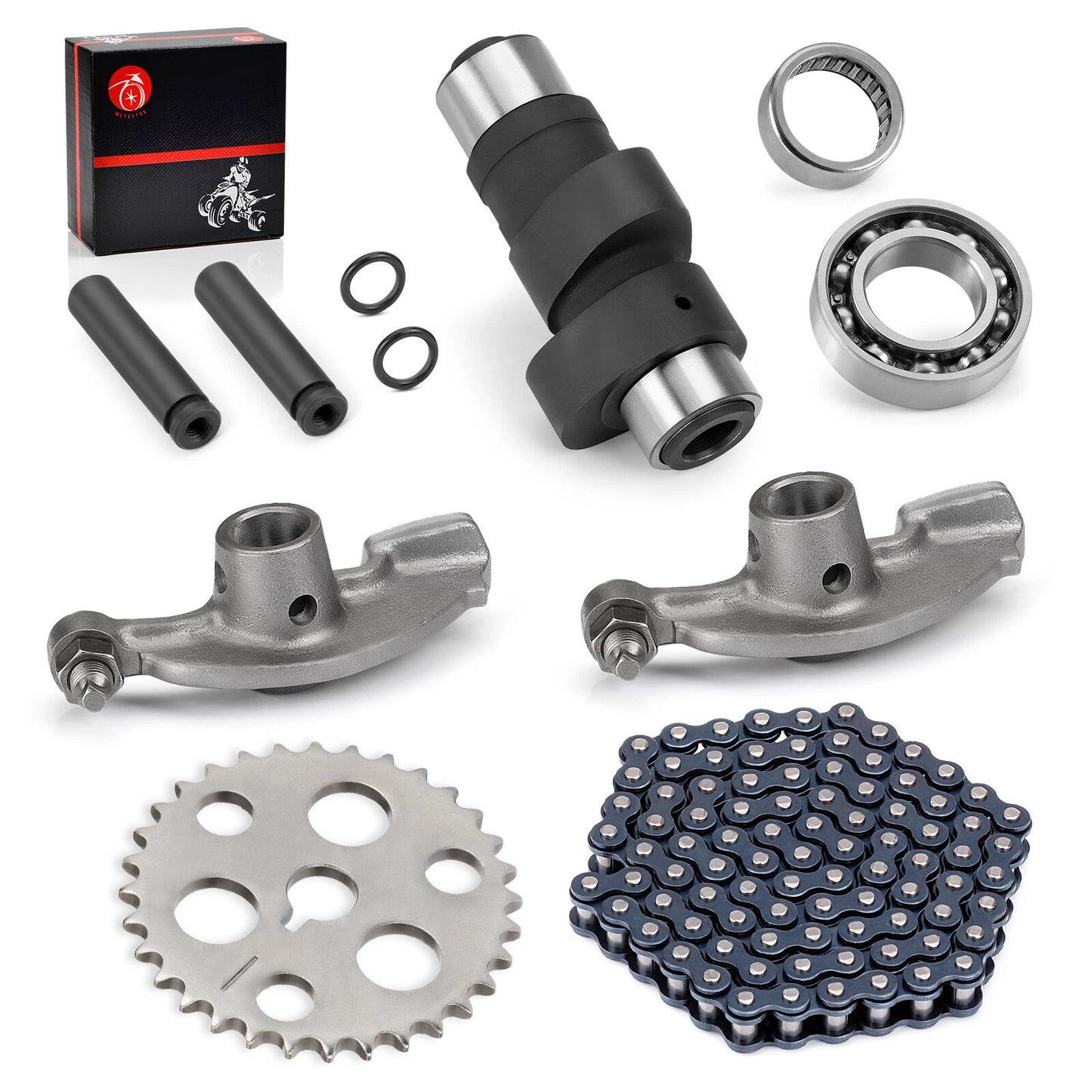 Timing Cam Chain Gear Bearings Kit + Camshaft Rock Arm for Yamaha Big Bear 350