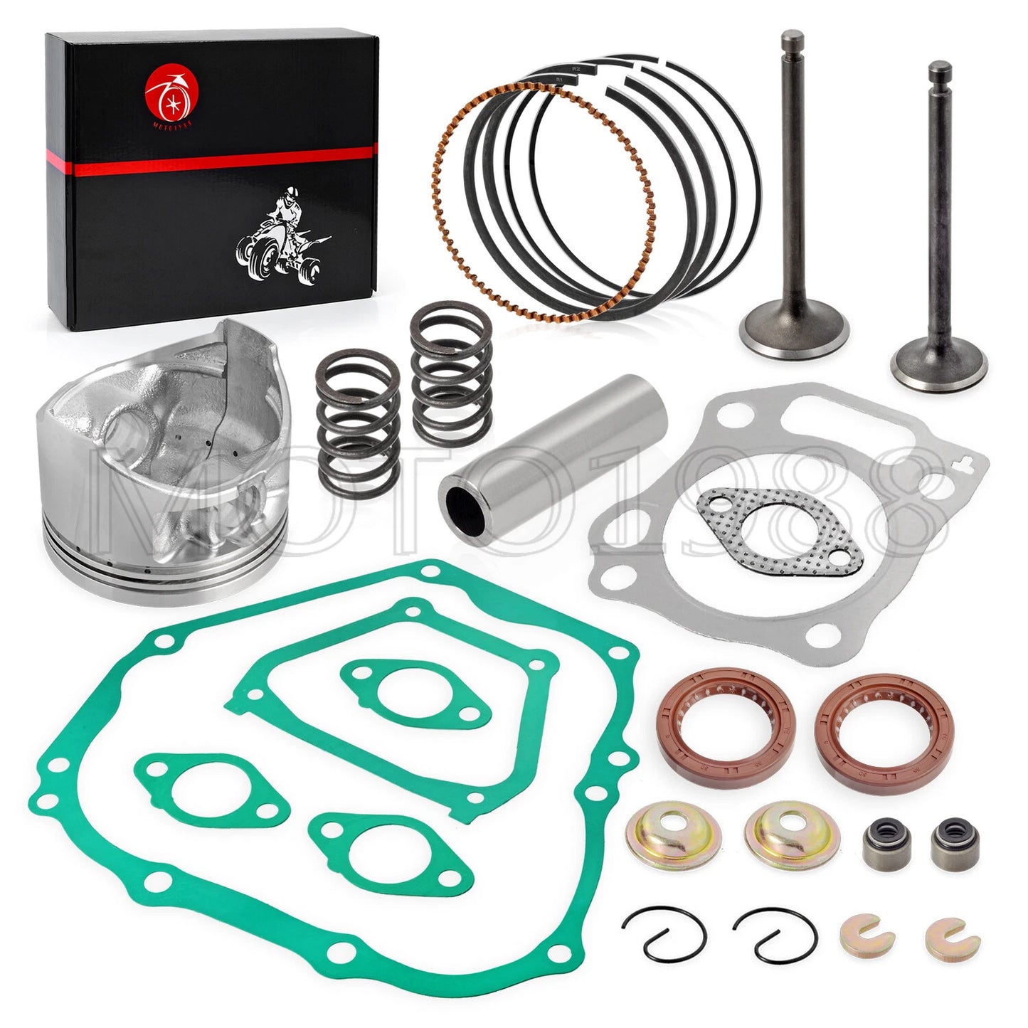 Engine Top End Kit +0.5mm Piston Valve Gasket Seal for YAMAHA G16/G20